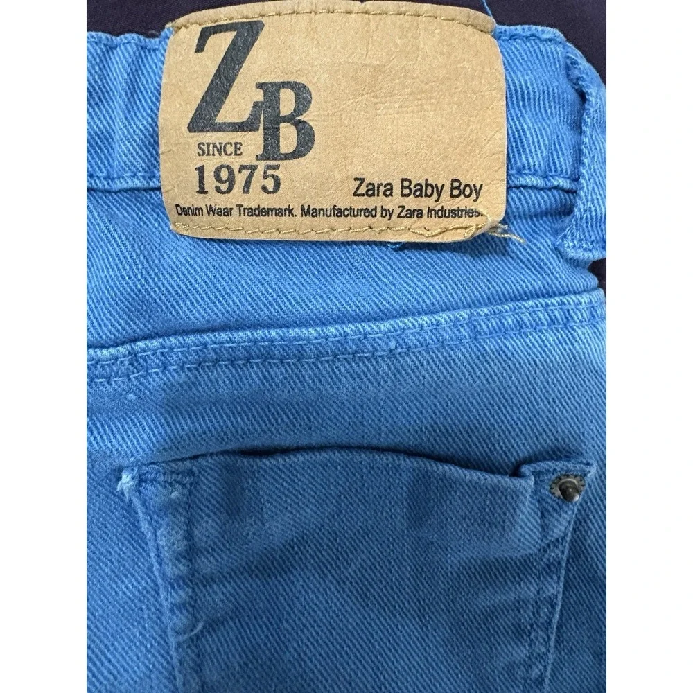 Zara Baby‎ Boy 6-9M Blue Jeans Adjustable Waist Skinny - Picture 5 of 5